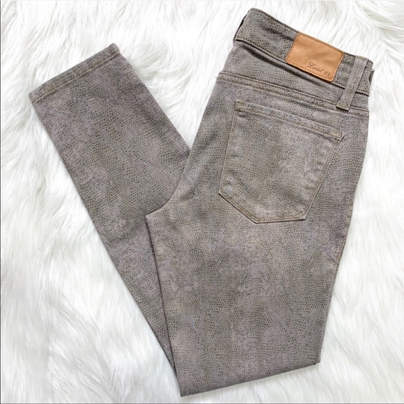 Anthropologie Denim - Anthropologie Python Print Skinny Cropped Jeans